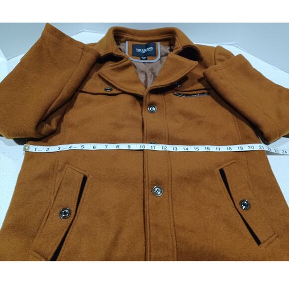 YIKAILONG Classic Browm Mens Peacoat Jacket Size XXXL 190/104A - Picture 5 of 6